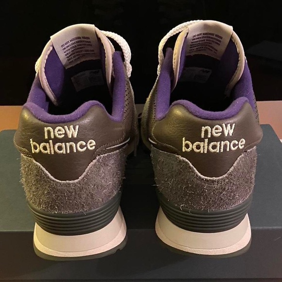 SNS x New Balance 574 'Nature' Olive Green / Purple (ML574NS2) - Picture 3 of 6